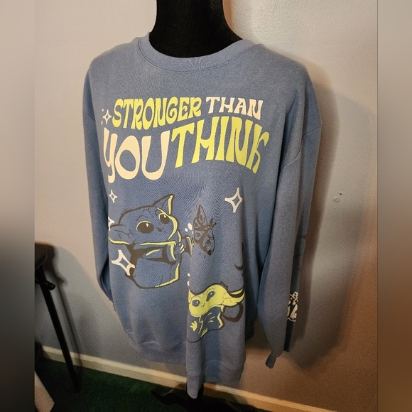 Star Wars Size XL Blue Sweatshirt Stronger Than You Think - Picture 1 of 5